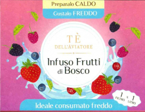 Te Dell'Aviatore Tea Box 10 Filtri Piramidali Caldo/Freddo Infuso FRUTTI DI BOSCO